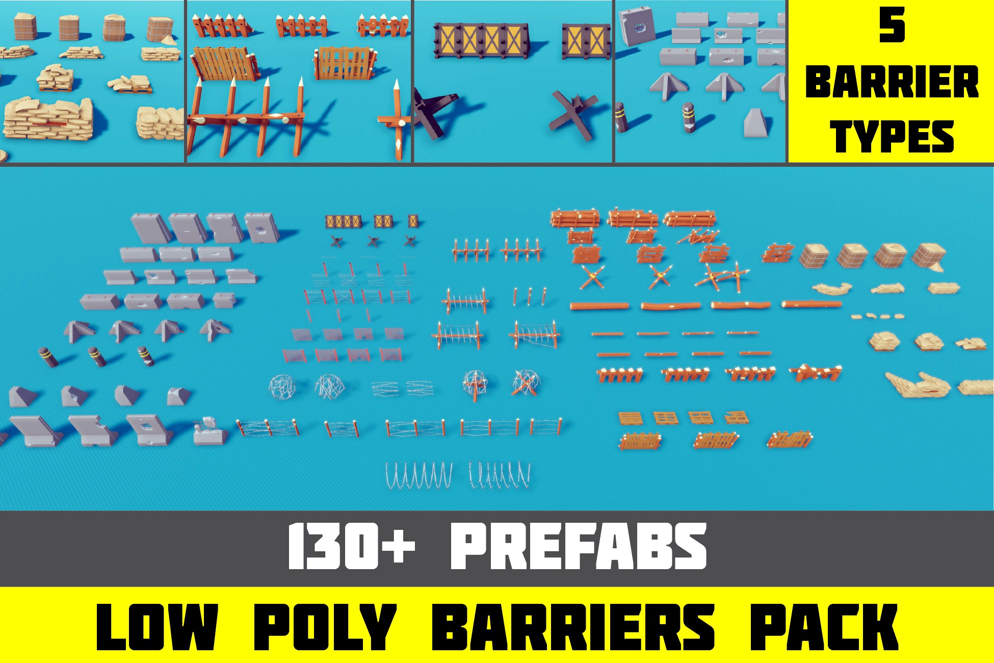 Low Poly Barriers Pack