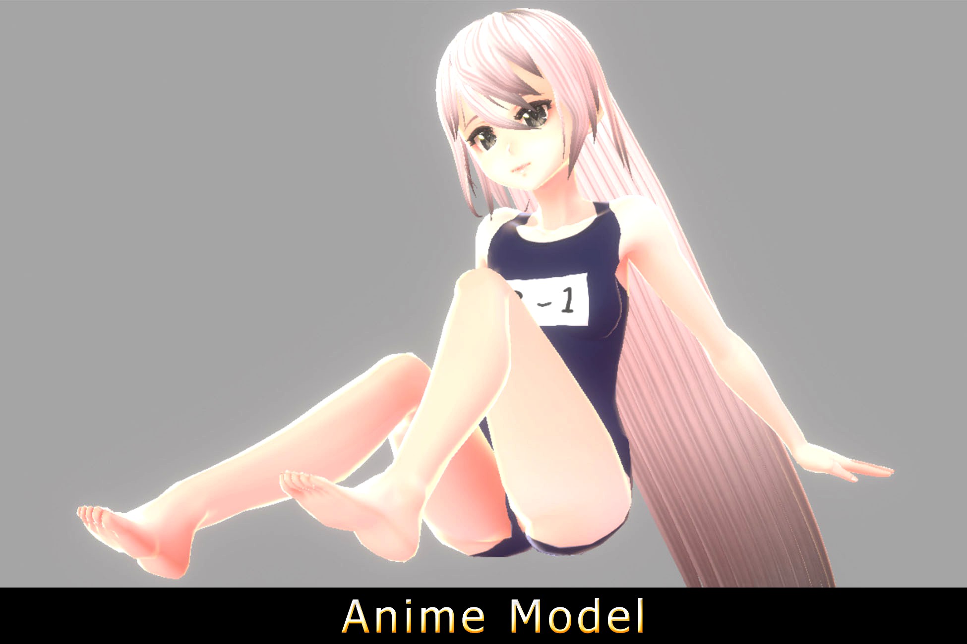 Anime Character : Saki (Sukumizu / School Swimwear / Contain VRM)
