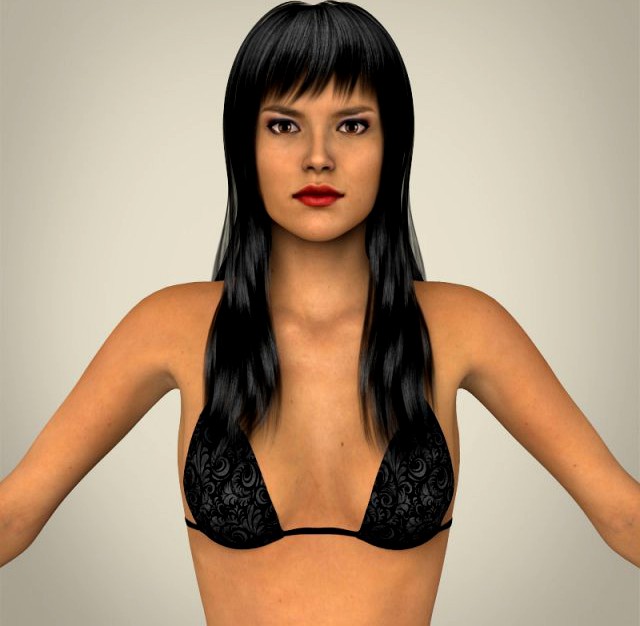 Realistic Young Sexy Female 3D Model