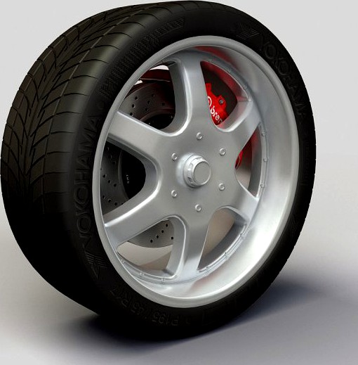 Wheel DIP Exodus rims and tire 3D Model