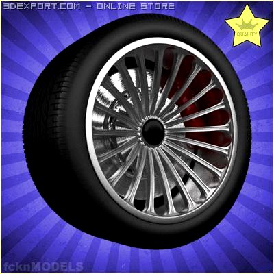 Car wheel 019 3D Model