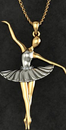 Ballet pendant 3D Model
