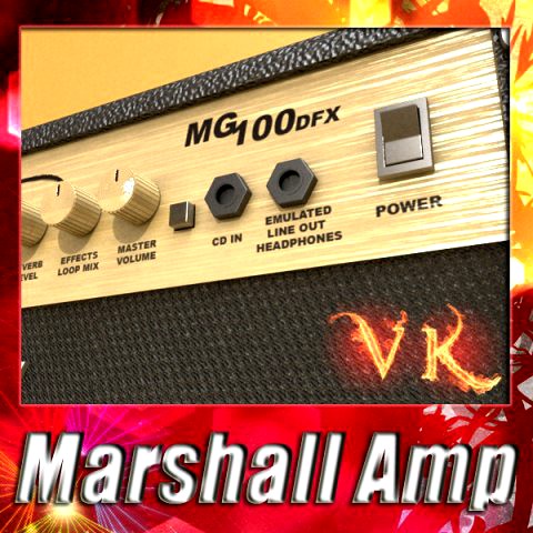 Marshall Amplifier 100 w High Detail 3D Model