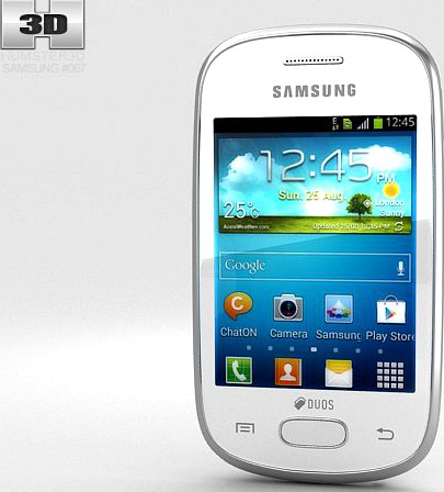 Samsung Galaxy Star White 3D Model