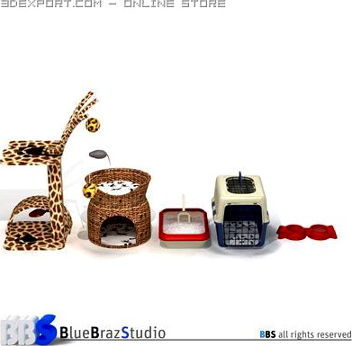 Cat Set 3D Model