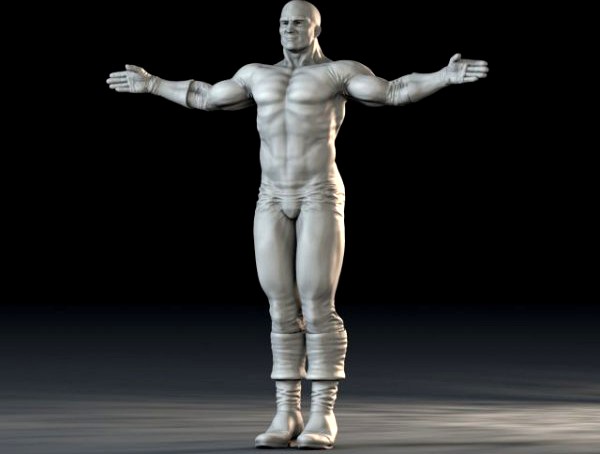 SuperHero Base Rig wGloves and Cuffed Boots 3D Model