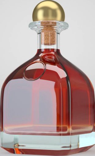 Bottle with whisky 3D Model