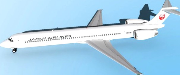 Falcon3D MD 80 Japan Airlines 3D Model