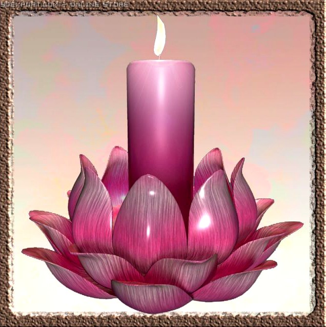 Flower Candle Stand 3D Model