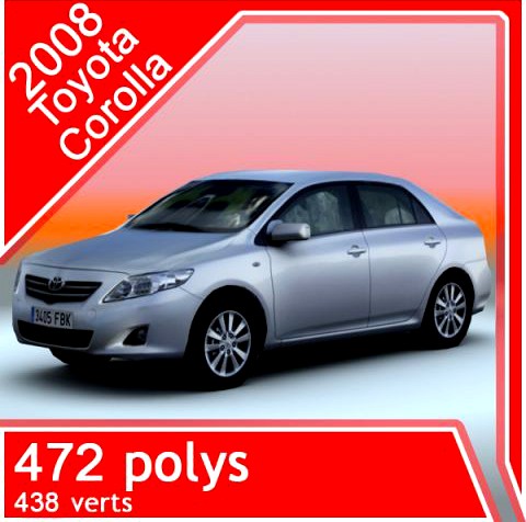 2008 Toyota Corolla 3D Model