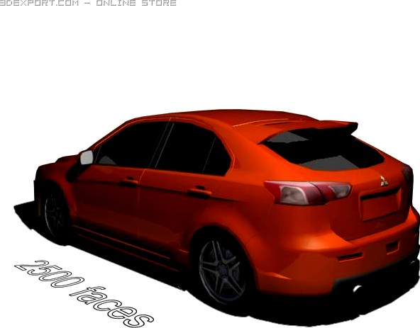 Lancer X sportback 3D Model