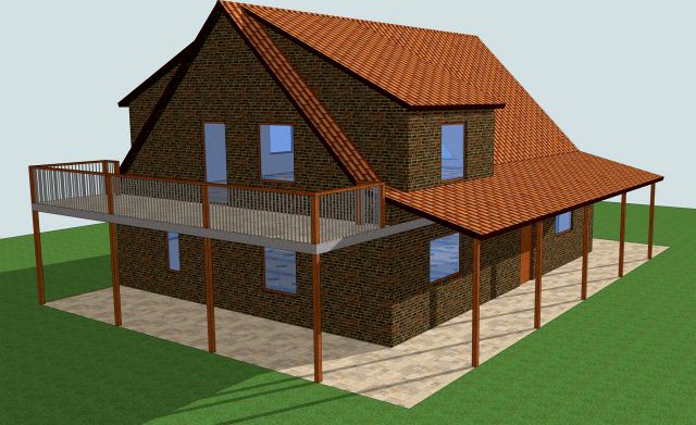 Elegant singlefamily house 3D Model