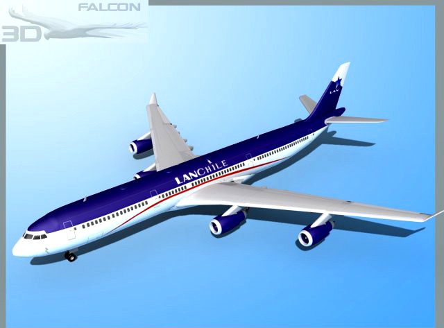 Falcon3D A340 600 Lan Chile 3D Model