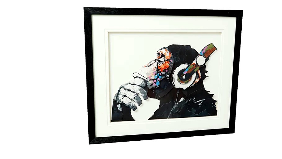 61582 Picture Frame Art Monkey Musik 60x50cm