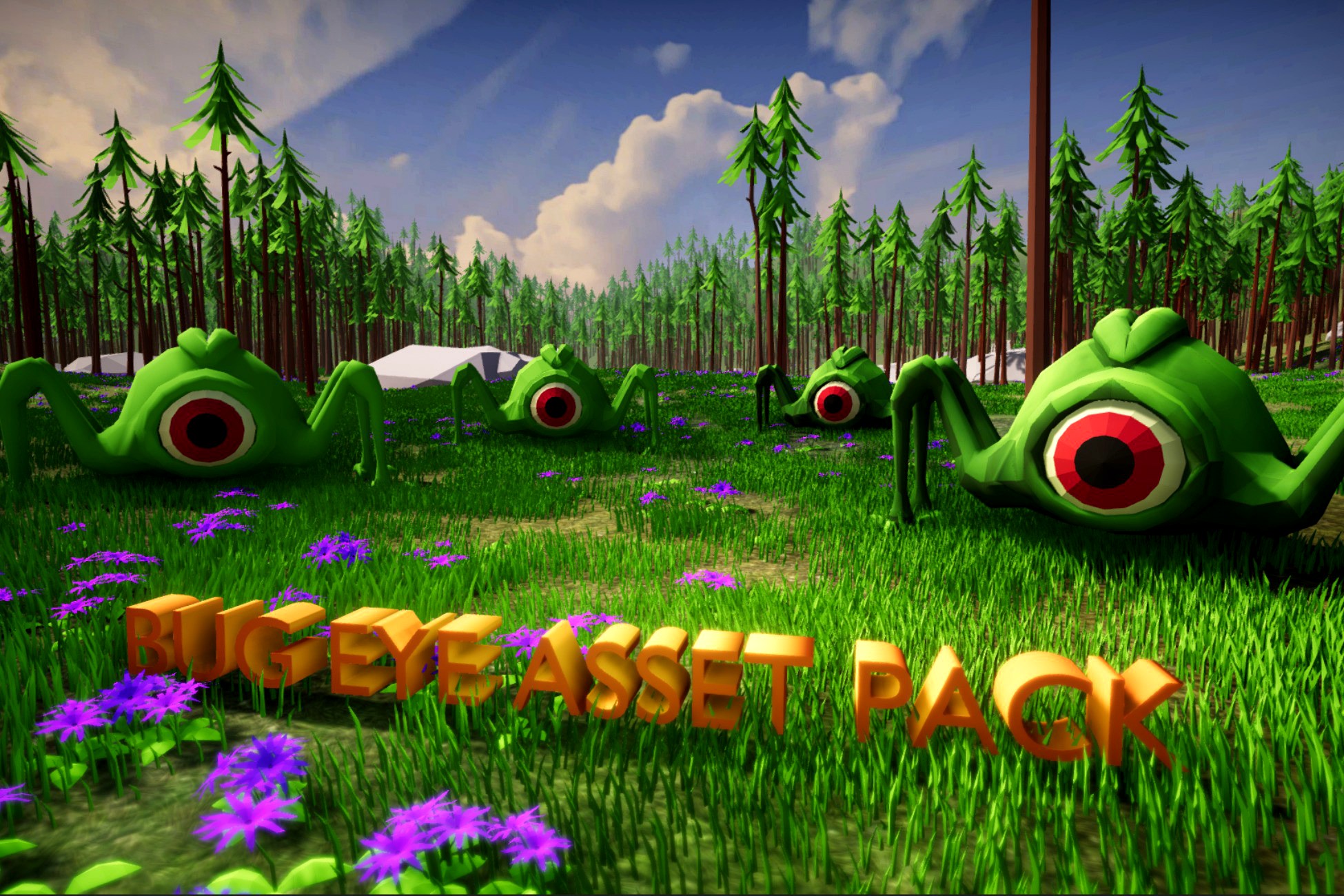 LowPoly Bug Eye Asset Pack
