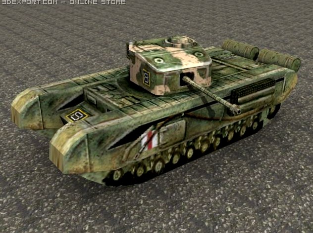 Churchill Mk IV A22 3D Model