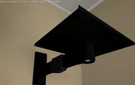 Hinged shelf under the TV 3D Model