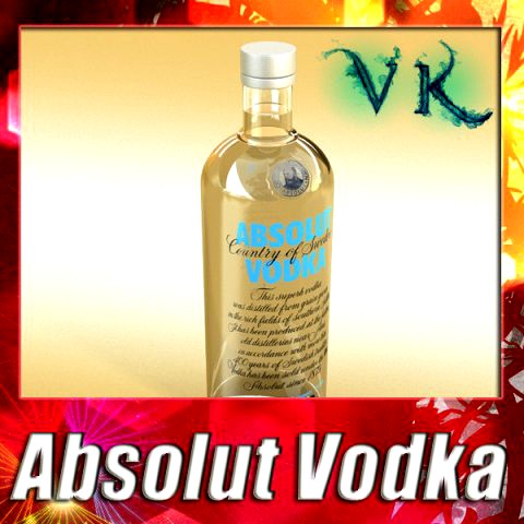 Absolut Vodka 3D Model