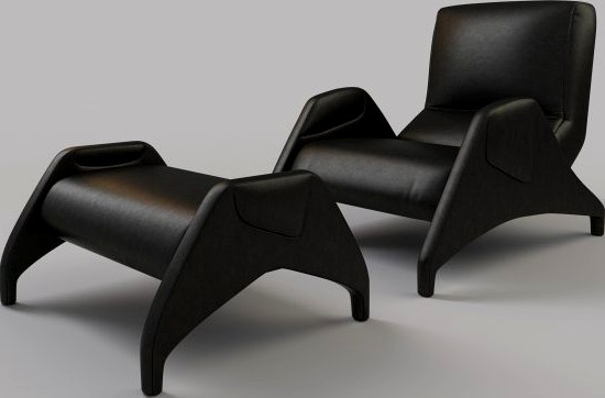 Armchair DC113 by Progetto Domestico 3D Model