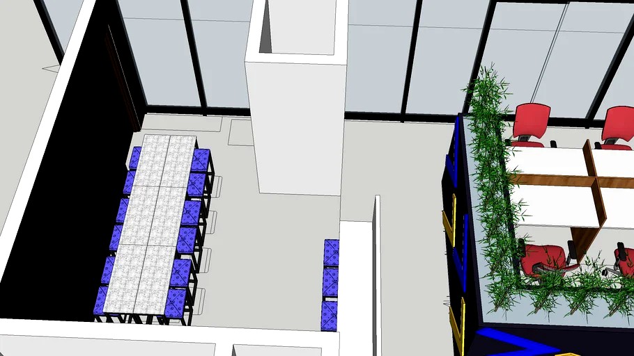 Office Layout 3d model
