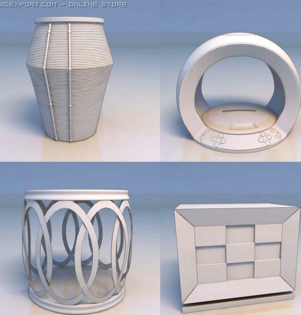 Flower pot accessories 3D Model