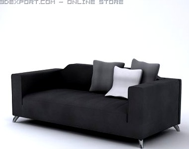 Baroque Two Seater Italian Sofa 3D Model