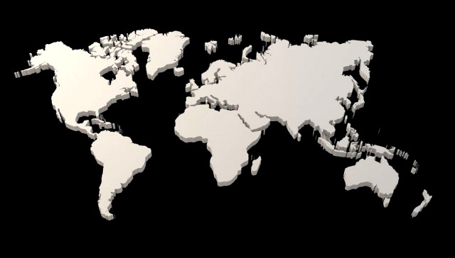 world earth extrude map