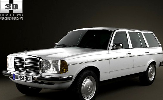 MercedesBenz EClass W123 estate 1975 3D Model