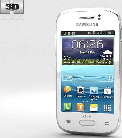 Samsung Galaxy Young White 3D Model