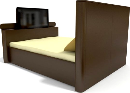 Reflex bed with TV 3D Model