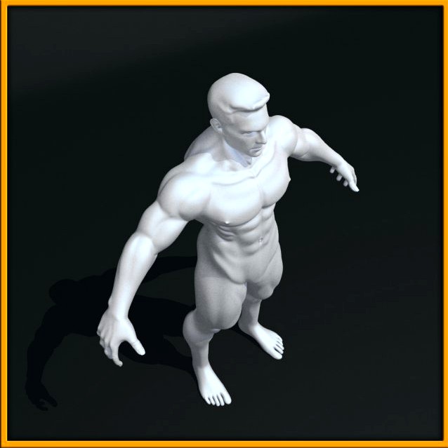 Realistic Male Body 3D Model