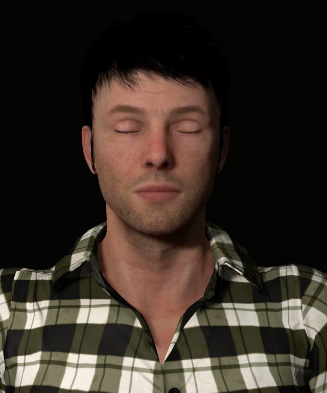 realistic male rigged