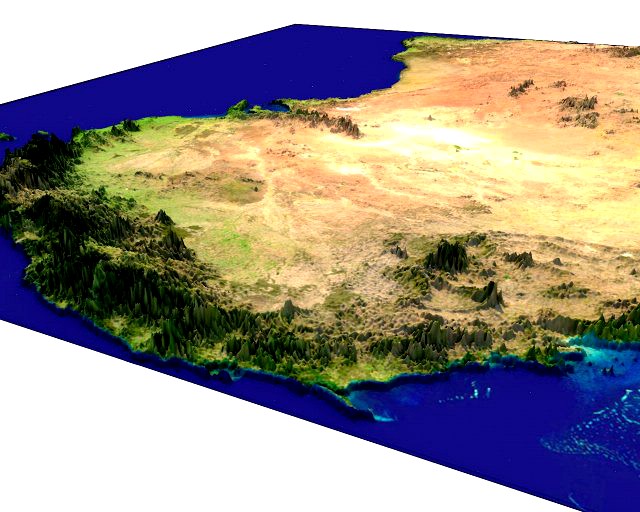 australia 3d map