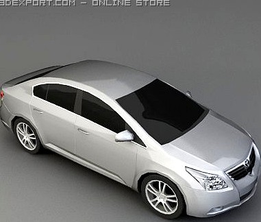Toyota avensis sedan 3d model car 3D Model