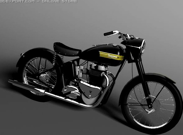 Triumph 6T 1949 3D Model