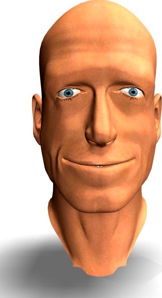 Animated Male Head12011 3D Model