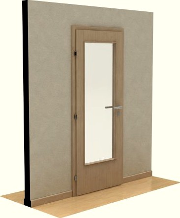 Wooden door d03 3D Model