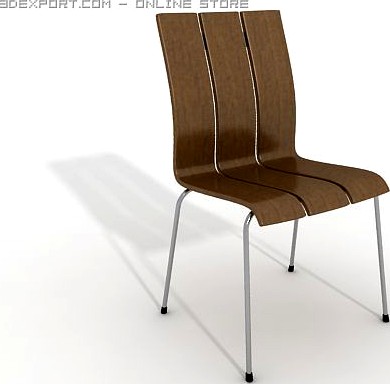 Modern wood chair 3D Model