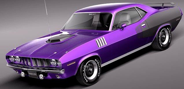 Plymouth Hemi Cuda  Barracuda 1971 3D Model