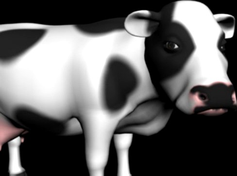 Animated eating Cow 3D Model