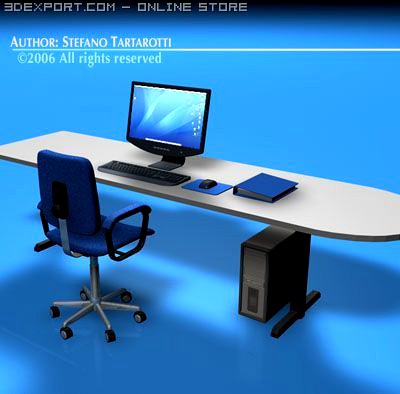 Office desk 3D Model