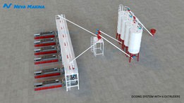 PVC Dosing System with Six Extruders Tube Elevator - Altı Extruder'li PVC Dozajlama Sistemi Tüp Helezon