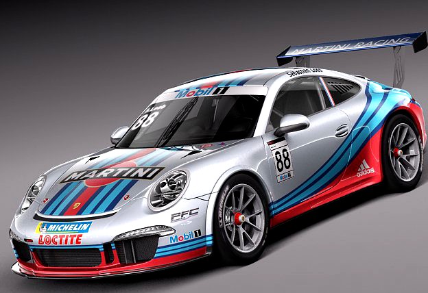 Porsche 911 GT3Cup 2013 Martini 3D Model