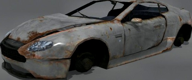 Wrecked Aston Martin DB7 3D Model