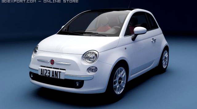 Fiat 500 3D Model