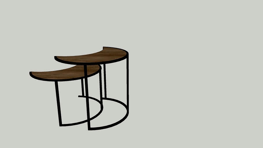 Half moon sidetable