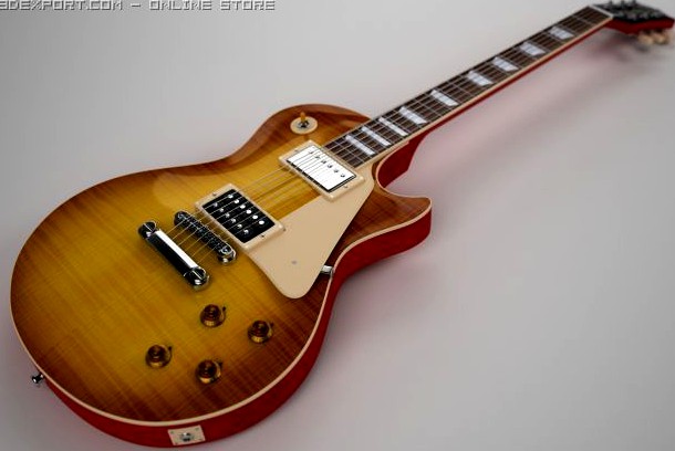 Gibson Les Paul electric guitar 3D Model