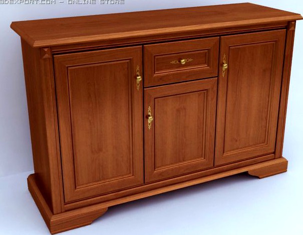 Cabinet  BlackWhite collection model 3D Model