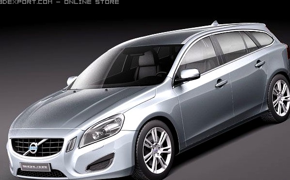 Volvo V60 2011 3D Model