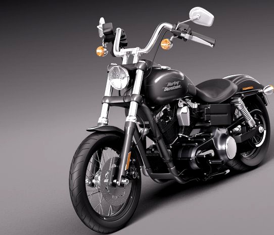 Harley Davidson Sportster Dyna Street Bob 2015 3D Model